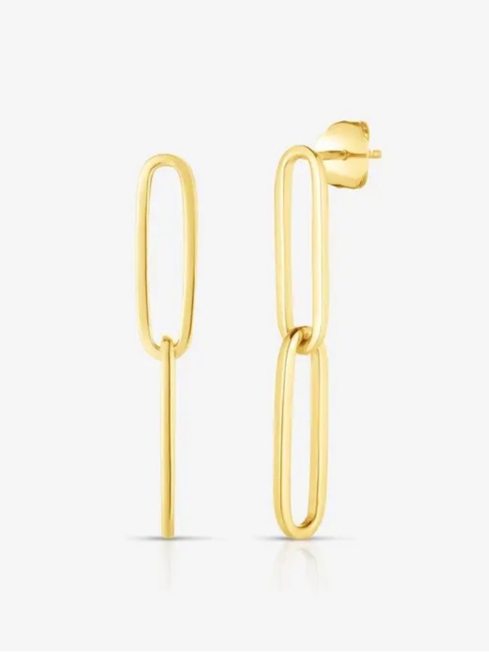 Ring Concierge 14k Yellow Gold Link Drop Earrings